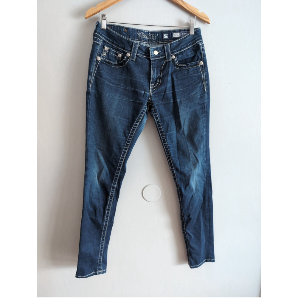 Miss Me Kegging Style Skinny jeans Women's Sz 29 Embroidered Dainty Y2K Retro